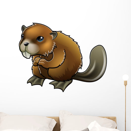 Cute Beaver Wall Decal