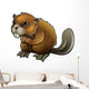 Cute Beaver Wall Decal