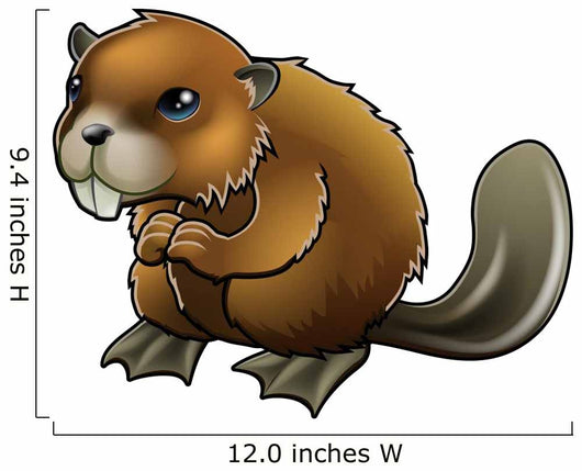 Cute Beaver Wall Decal