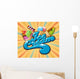 Ice Cream Background Vintage Vector Wall Mural