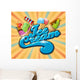 Ice Cream Background Vintage Vector Wall Mural