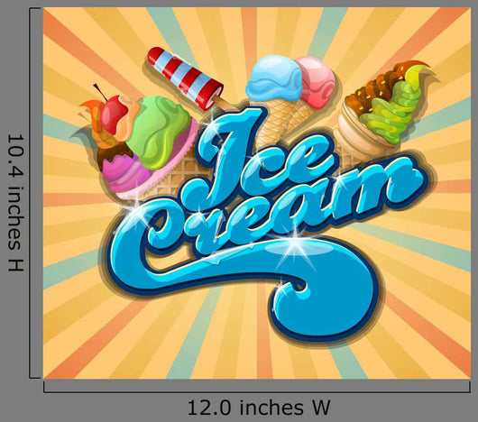 Ice Cream Background Vintage Vector Wall Mural