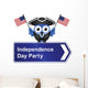 Comical Independence Day Party Sign Wall Decal