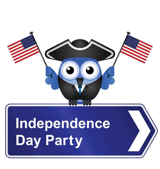 Comical Independence Day Party Sign Wall Decal