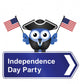 Comical Independence Day Party Sign Wall Decal