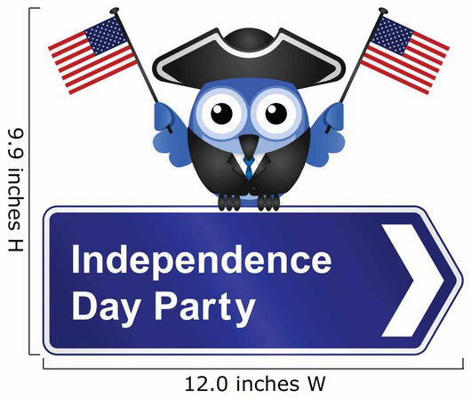 Comical Independence Day Party Sign Wall Decal