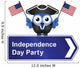 Comical Independence Day Party Sign Wall Decal