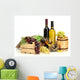 Barrel Bottles and Wine Wall Decal