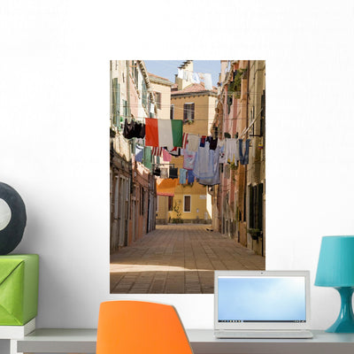 Laundry Venice Wall Mural shown on a wall