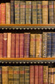 Lots Old Books Bookshelf