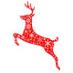 christmas reindeer in red Wall Decal