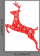 christmas reindeer in red Wall Decal