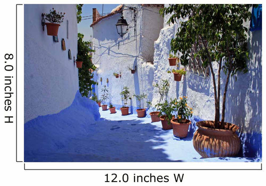 Blue Lane in Chefchaouen in Morocco Wall Mural