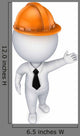 Construction Worker Wall Decal