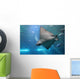 Spotted Eagle Ray and Giant Trevelly fish Wall Mural