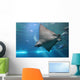 Spotted Eagle Ray and Giant Trevelly fish Wall Mural