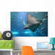 Spotted Eagle Ray and Giant Trevelly fish Wall Mural