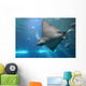 Spotted Eagle Ray and Giant Trevelly fish Wall Mural