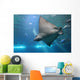Spotted Eagle Ray and Giant Trevelly fish Wall Mural