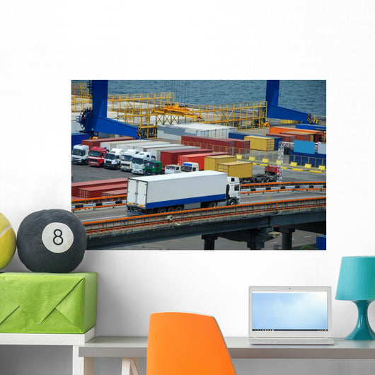 White Truck Transport Container