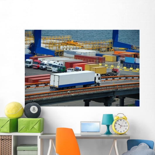 White Truck Transport Container