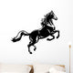 rearing horse black white Wall Decal
