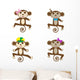 Funny Dancing Monkey Wall Mural