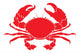 Red Crab Wall Decal