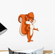 Cute cartoon squirrel girl welcome pose Wall Decal