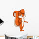 Cute cartoon squirrel girl welcome pose Wall Decal