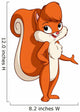 Cute cartoon squirrel girl welcome pose Wall Decal
