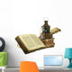 Kerosene Lamp and Books Wall Decal