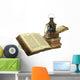 Kerosene Lamp and Books Wall Decal