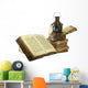 Kerosene Lamp and Books Wall Decal