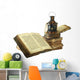 Kerosene Lamp and Books Wall Decal