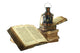 Kerosene Lamp and Books Wall Decal