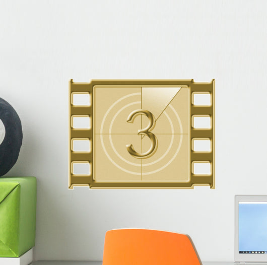 Three - Film Countdown Wall Decal