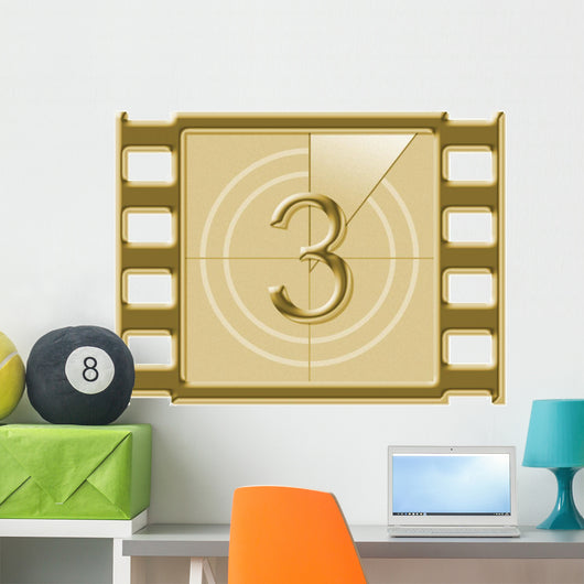 Three - Film Countdown Wall Decal