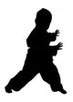 Clipping Path of Martial Arts Boy Wall Decal