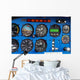 Instrument panel of a small airplane. Wall Mural
