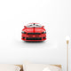 Red Rally Car Front Wall Decal