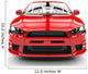 Red Rally Car Front Wall Decal