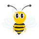 Bee White Wall Decal