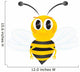 Bee White Wall Decal