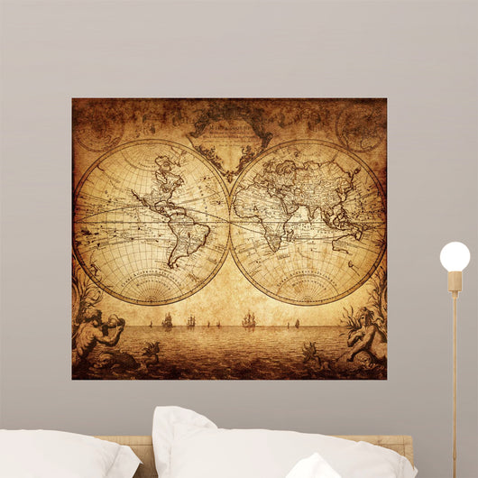 Vintage Map World 1733