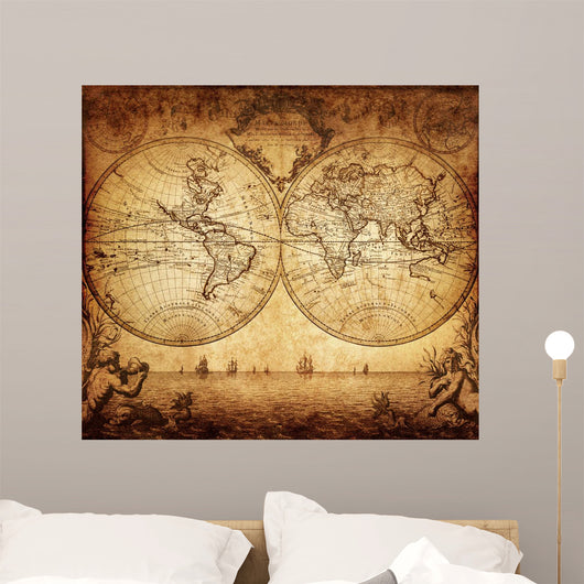 Vintage Map World 1733