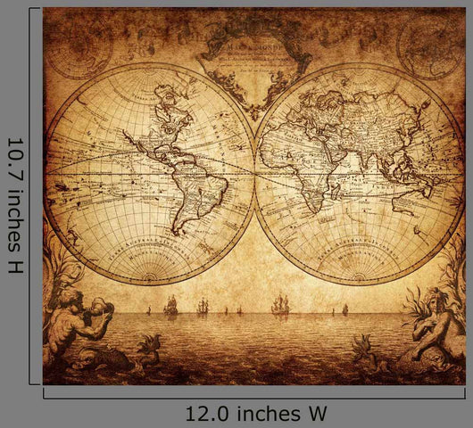 Vintage Map World 1733