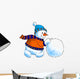 Snowman Snow Globe Rolls Wall Decal