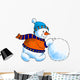 Snowman Snow Globe Rolls Wall Decal