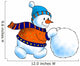 Snowman Snow Globe Rolls Wall Decal